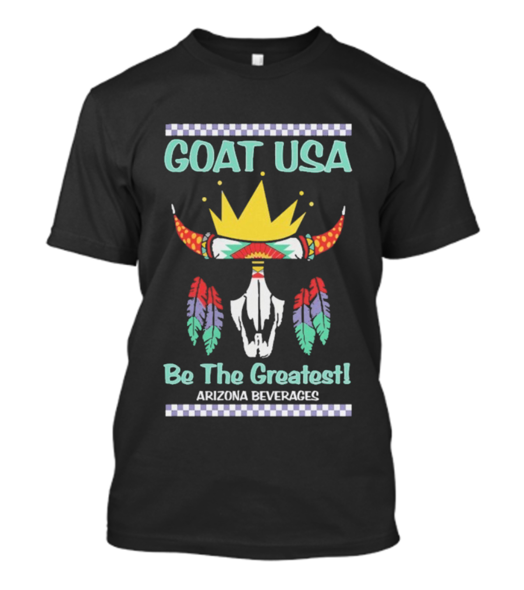 GOAT USA Be The Greatest Arizona Beverages Cow Skull T-Shirt