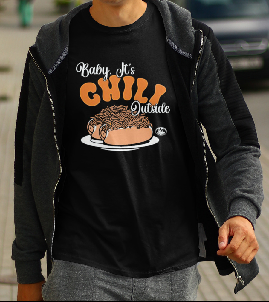 Baby It's Chili Outside Hot Dog Humor T-Shirt