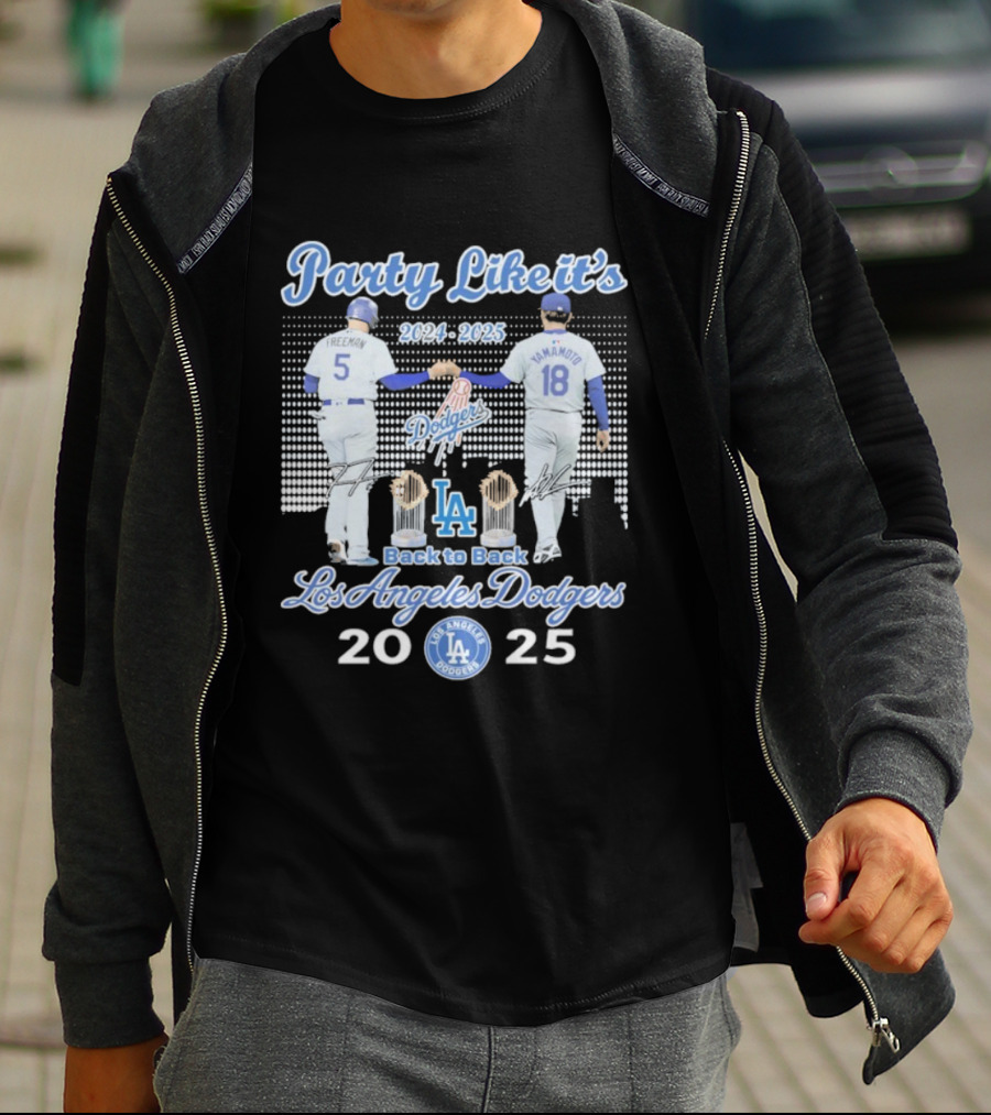 Party Like It's 2024 2025 Back To Back Los Angeles Dodgers Champions T-Shirt