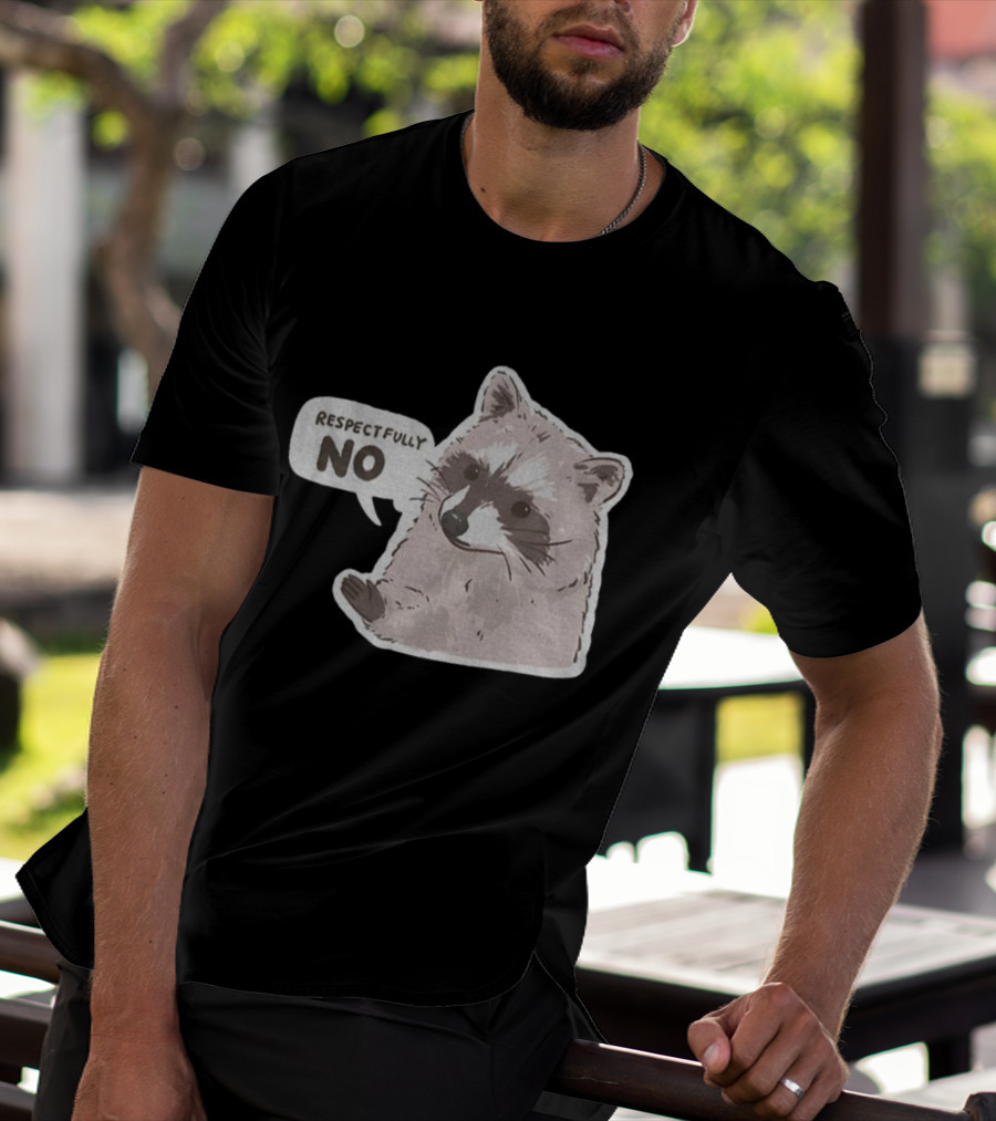 Respectfully No Funny Raccoon Vintage T-Shirt