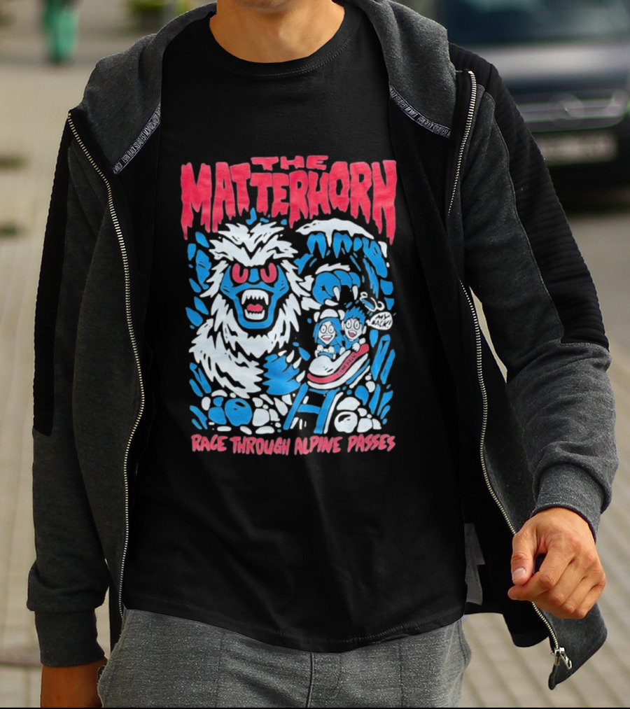 The Matterhorn Yeti Adventure Race Through Alpine Passes T-Shirt