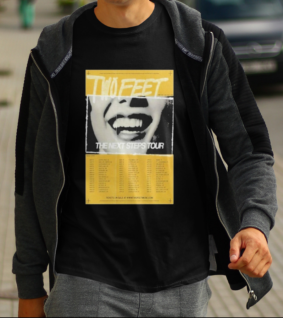 Two Feet The Next Steps Tour 2026 Dates Santa Cruz Boston Tickets On Sale T-Shirt