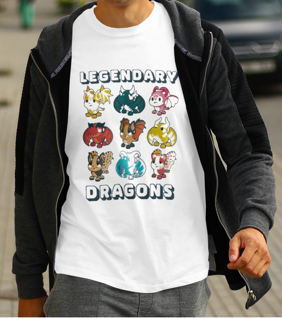 Legendary Dragons Adopt Me Colorful Characters Collection T-Shirt