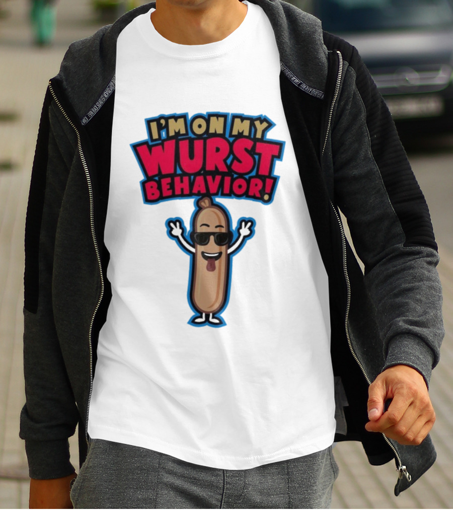 Jonas Brothers I'm On My Wurst Behavior Sausage Sunglasses Fun T-Shirt