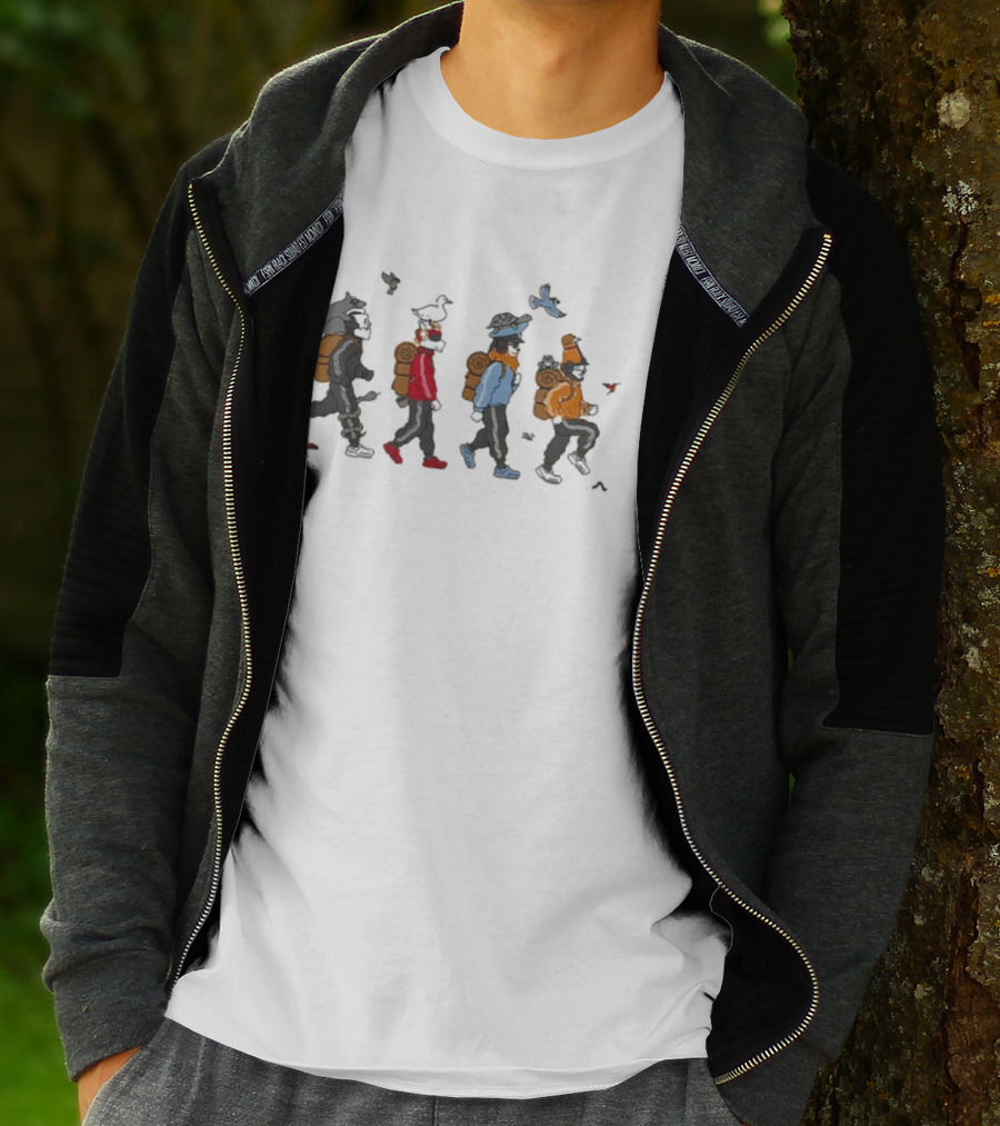 TWRP Critters Marching Raccoon Adventure Journey T-Shirt