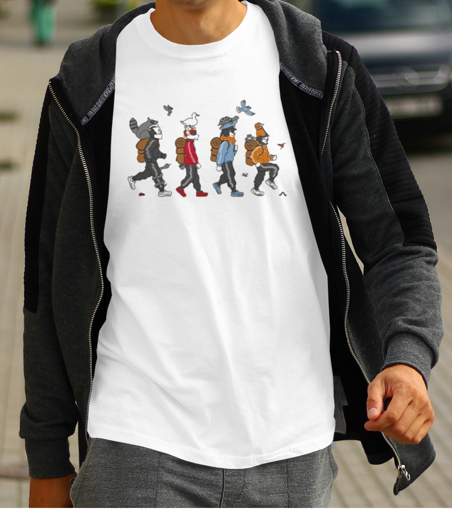 TWRP Critters Marching Raccoon Adventure Journey T-Shirt