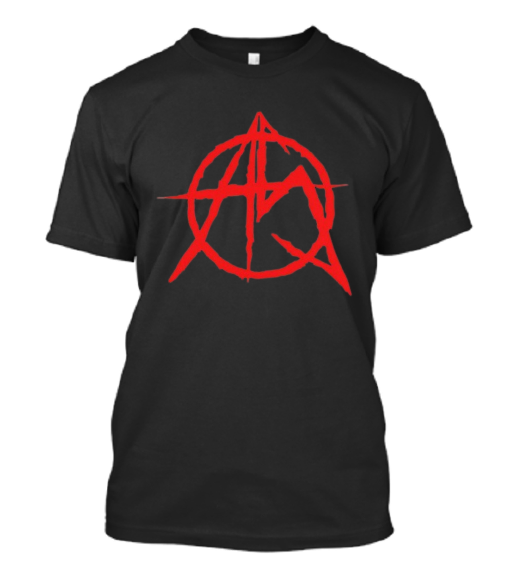 Anarchist Sanctuary Red Symbol A With Circle And Cross T-Shirt