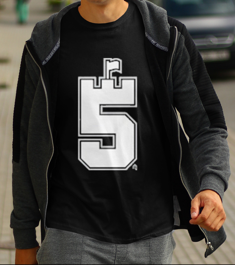 CA5TLE Number 5 Emblem With Flag Quadrant T-Shirt