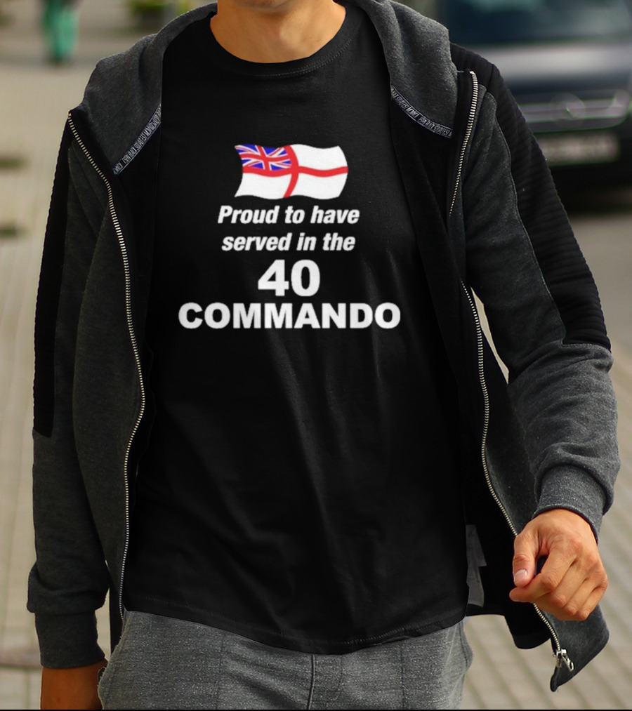 Proud To Have Served In The 40 Commando Union Jack Flag T-Shirt
