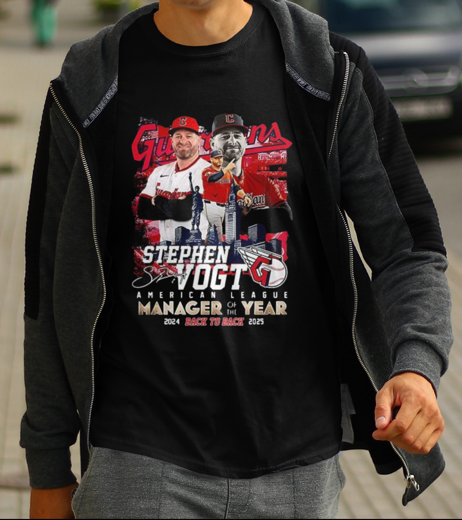 Guardians Stephen Vogt Back To Back American League Manager Of The Year 2024 2025 T-Shirt