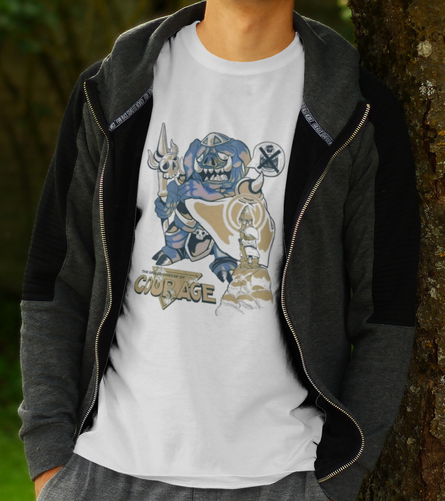 4thgeary Grilled Cheese Of Courage Warrior In Armor With Spear T-Shirt