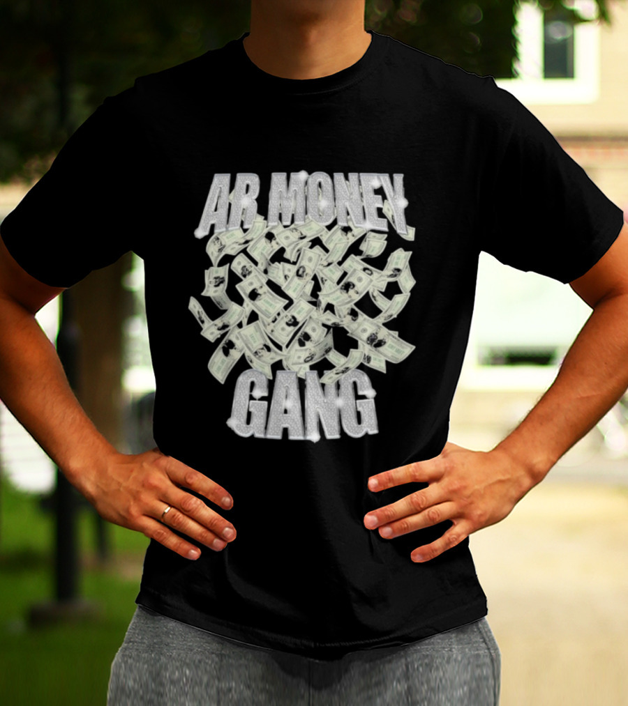 AR Money Gang Dollar Bills Bling 3D Effect T-Shirt