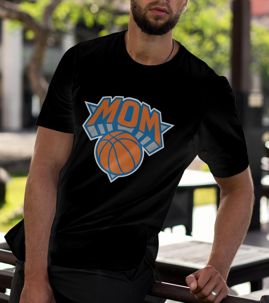 New York Knicks Basketball Mom Iconic Triangle Emblem T-Shirt