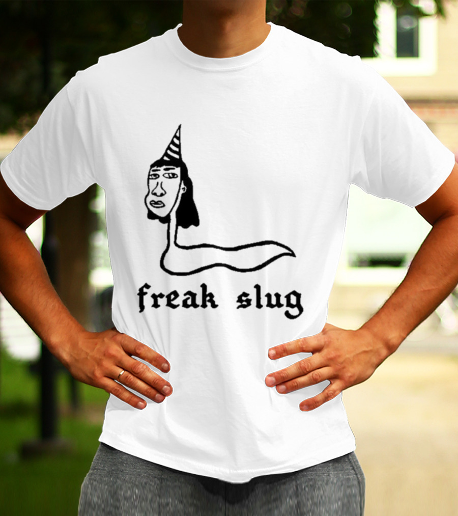 Freak Slug Party Slug Horned Head Illustration T-Shirt