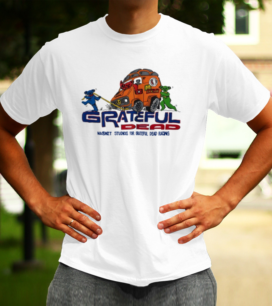 Grateful Dead Market Studios Racing Bears Peace Van T-Shirt