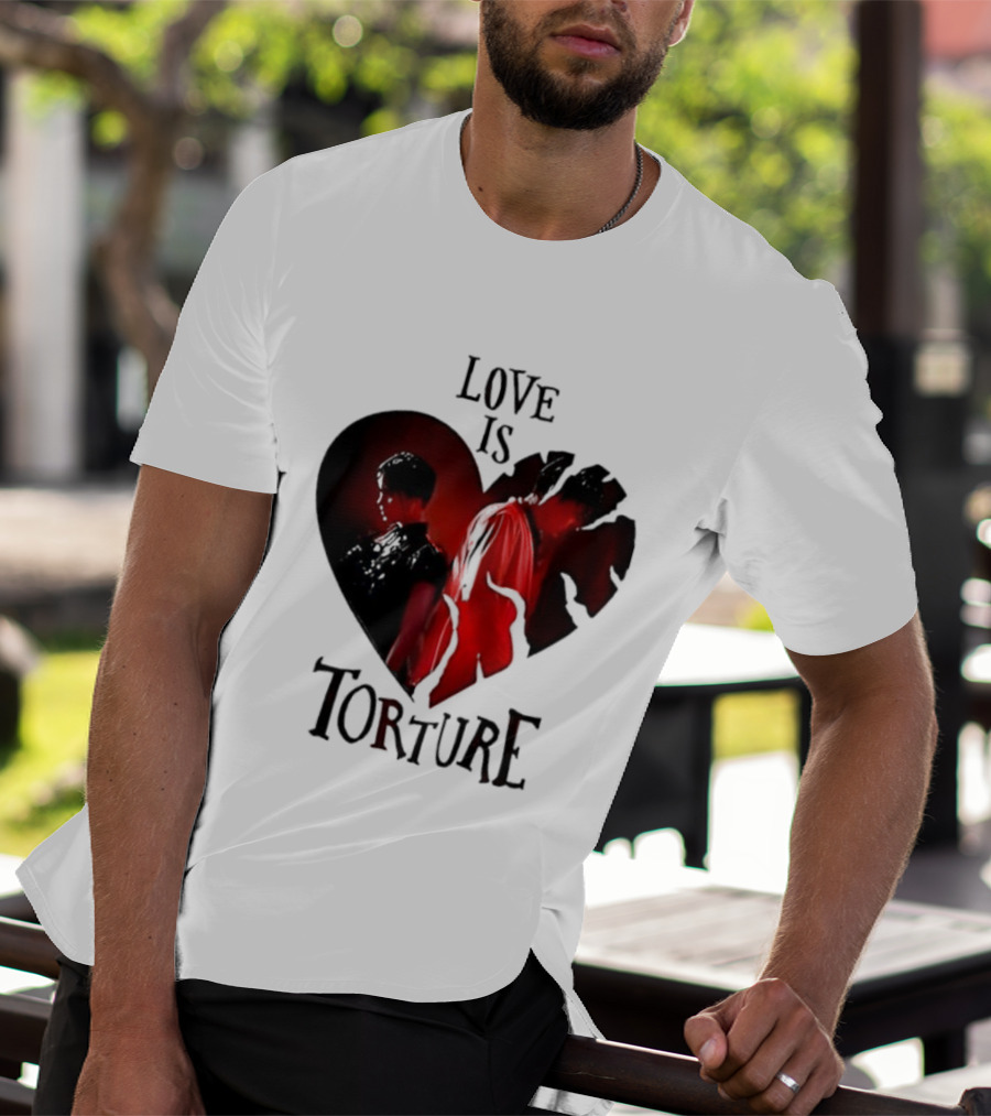 Wednesday Addams Tyler Galpin Love Is Torture Heart Design T-Shirt