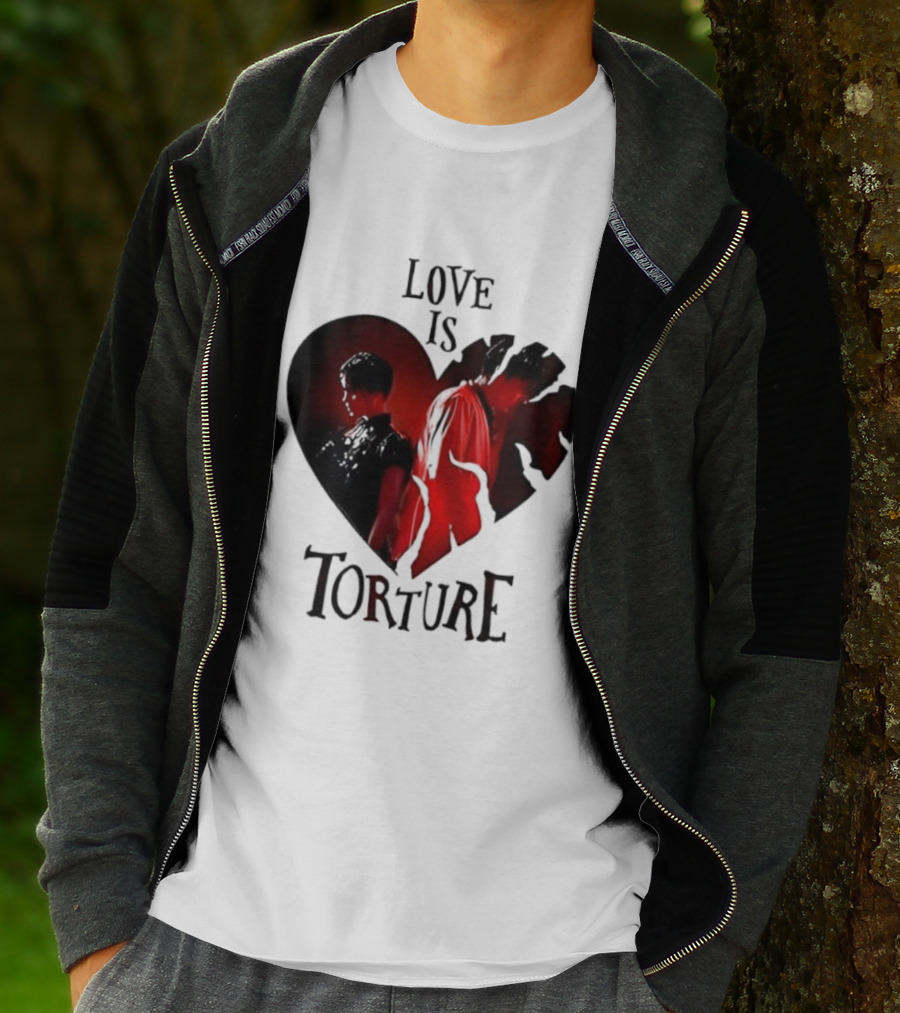 Wednesday Addams Tyler Galpin Love Is Torture Heart Design T-Shirt
