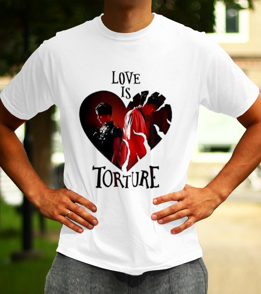 Wednesday Addams Tyler Galpin Love Is Torture Heart Design T-Shirt