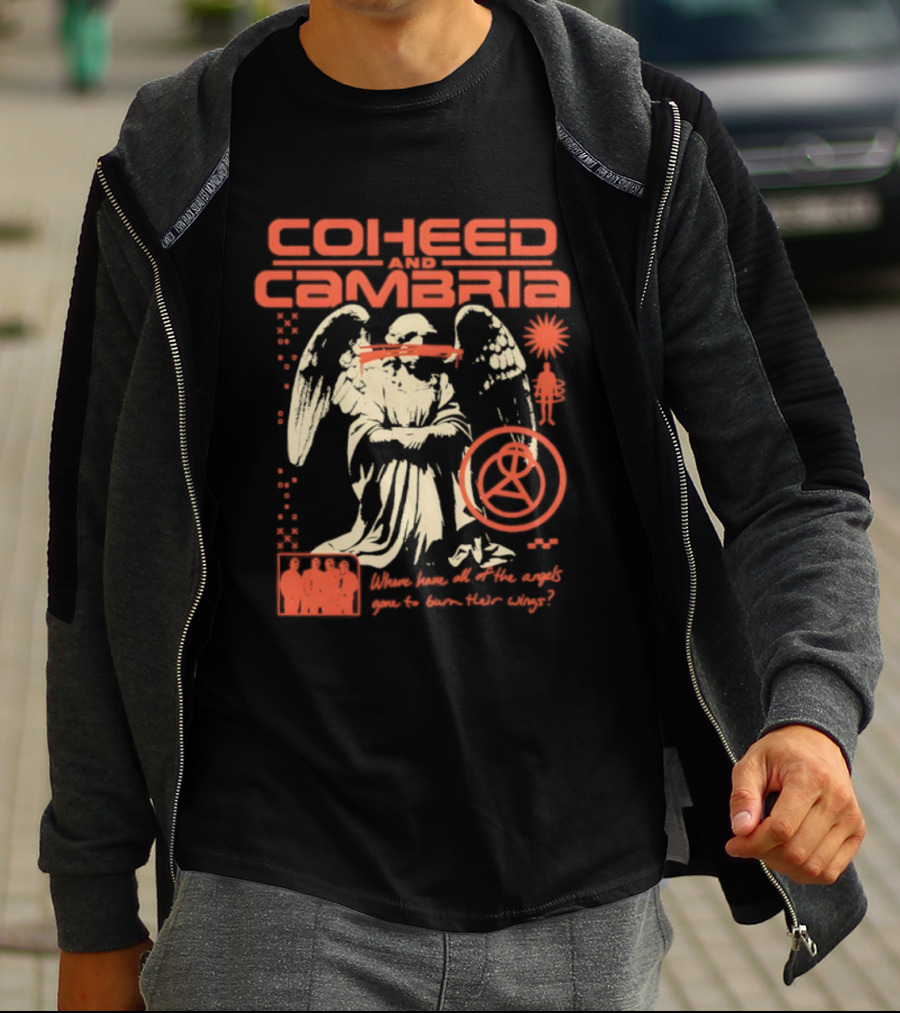 Coheed And Cambria Angels Neon Gone Solar Symbol T-Shirt