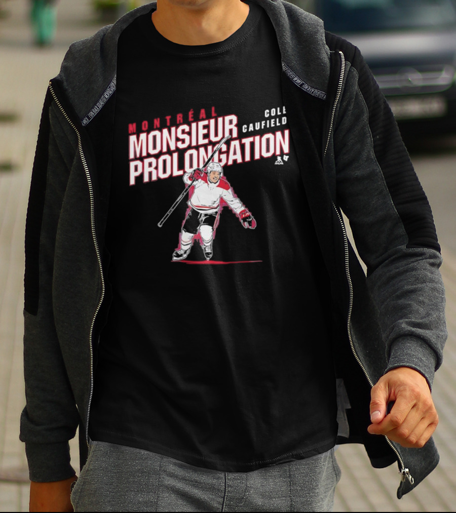 Montreal Cole Caufield Monsieur Prolongation Hockey Celebratory Moment T-Shirt