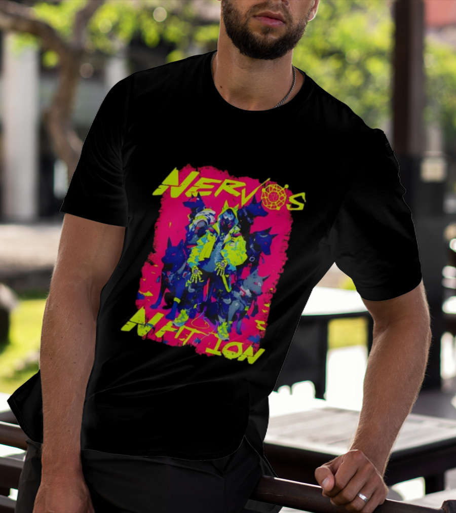 Nervos Nation CKCon 2024 Cyberpunk Aesthetic Hunter And Dogs T-Shirt