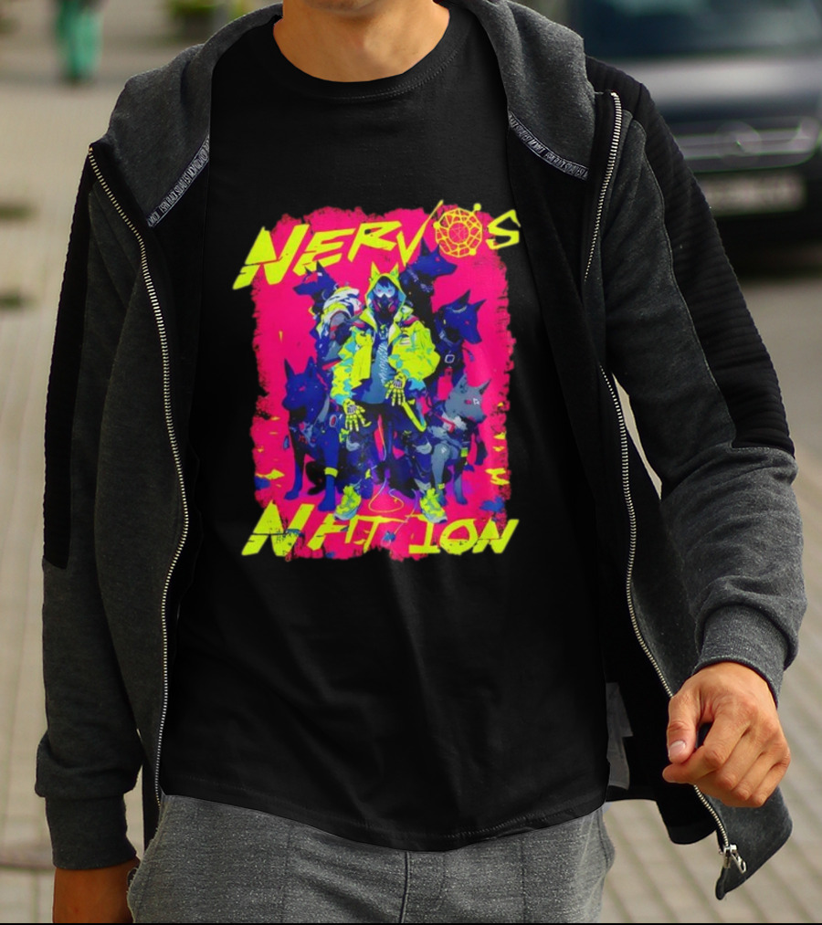 Nervos Nation CKCon 2024 Cyberpunk Aesthetic Hunter And Dogs T-Shirt