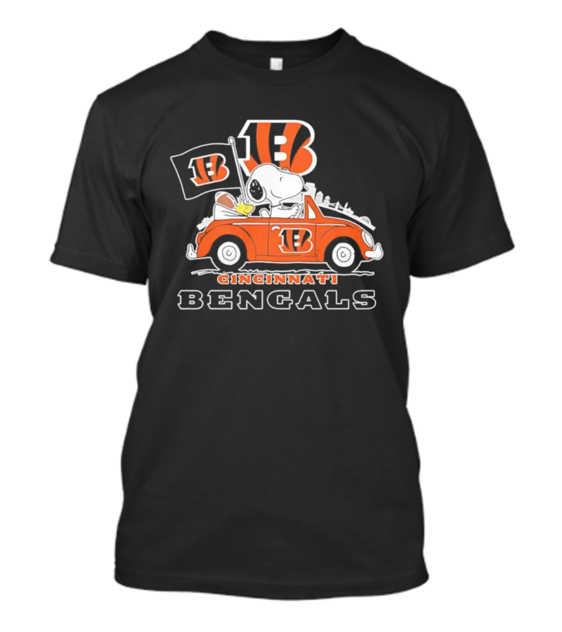 Peanuts Cincinnati Bengals Snoopy Driving Car Welcome To The Pound T-Shirt