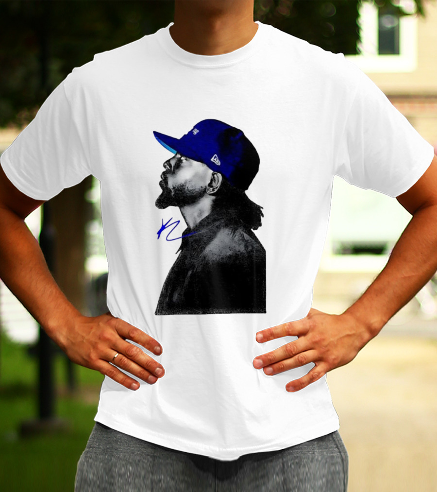 Kendrick Lamar GNX Signature YL Blue Cap T-Shirt