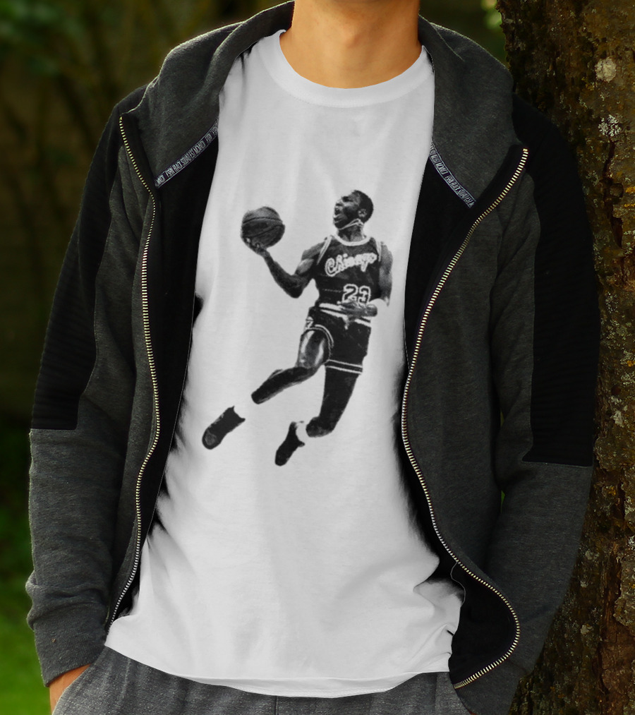 Jordan Chicago 23 Basketball Jump Pose T-Shirt