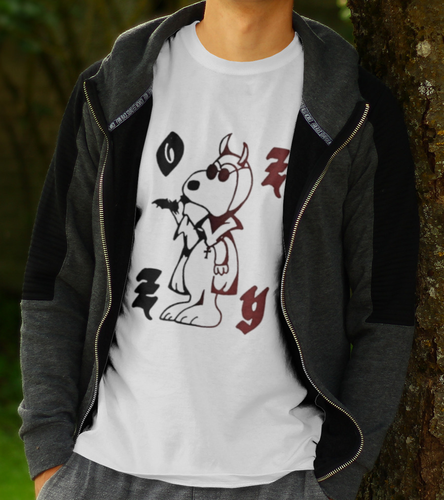 Ozzy Snoopy Devil Dog Gradient Art T-Shirt