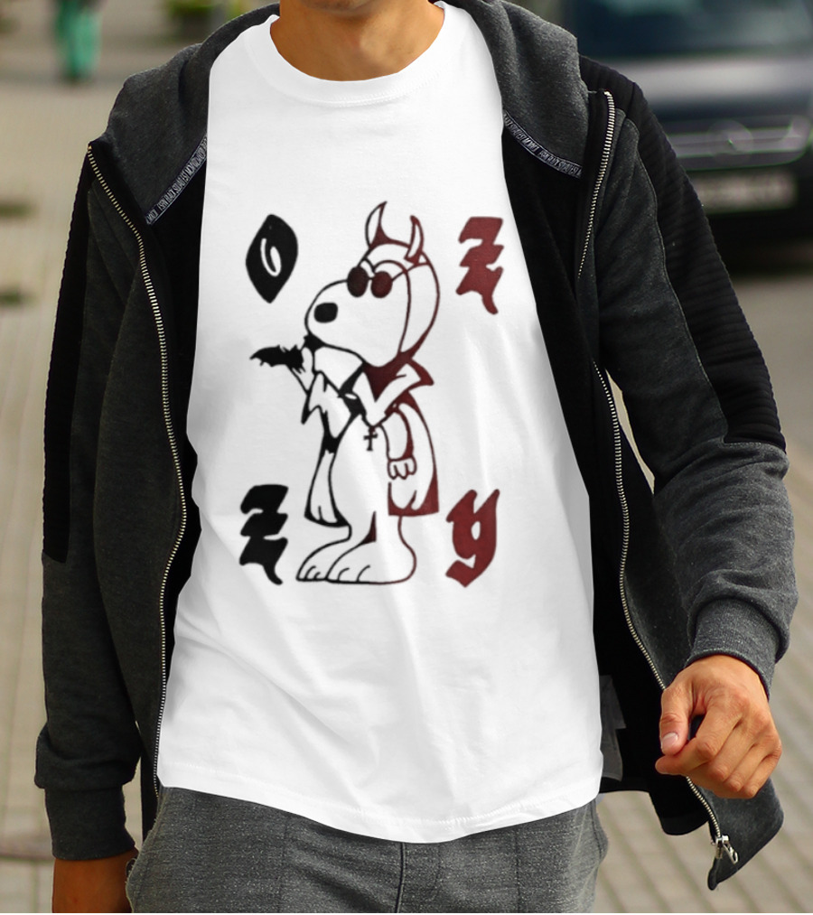 Ozzy Snoopy Devil Dog Gradient Art T-Shirt