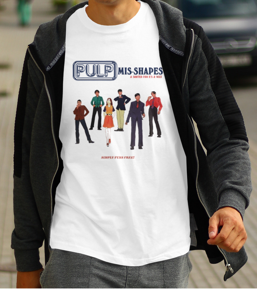 Pulp Mis-Shapes Sorted For E's And Wizz Band Members 90s Style Collaboration T-Shirt
