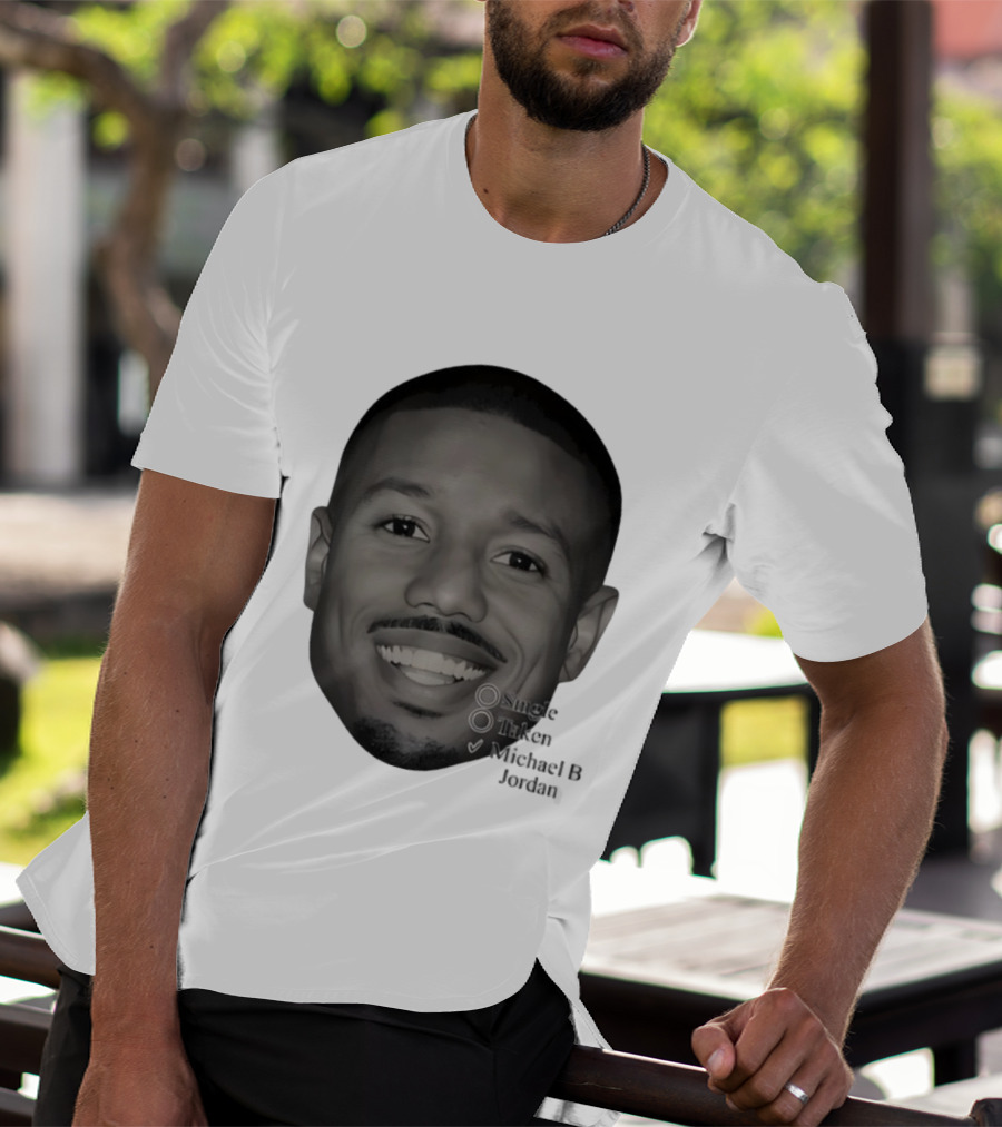 Single Taken Michael B Jordan Face Illustration T-Shirt
