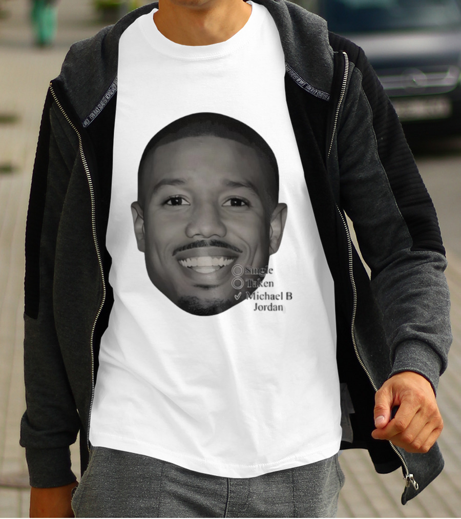 Single Taken Michael B Jordan Face Illustration T-Shirt