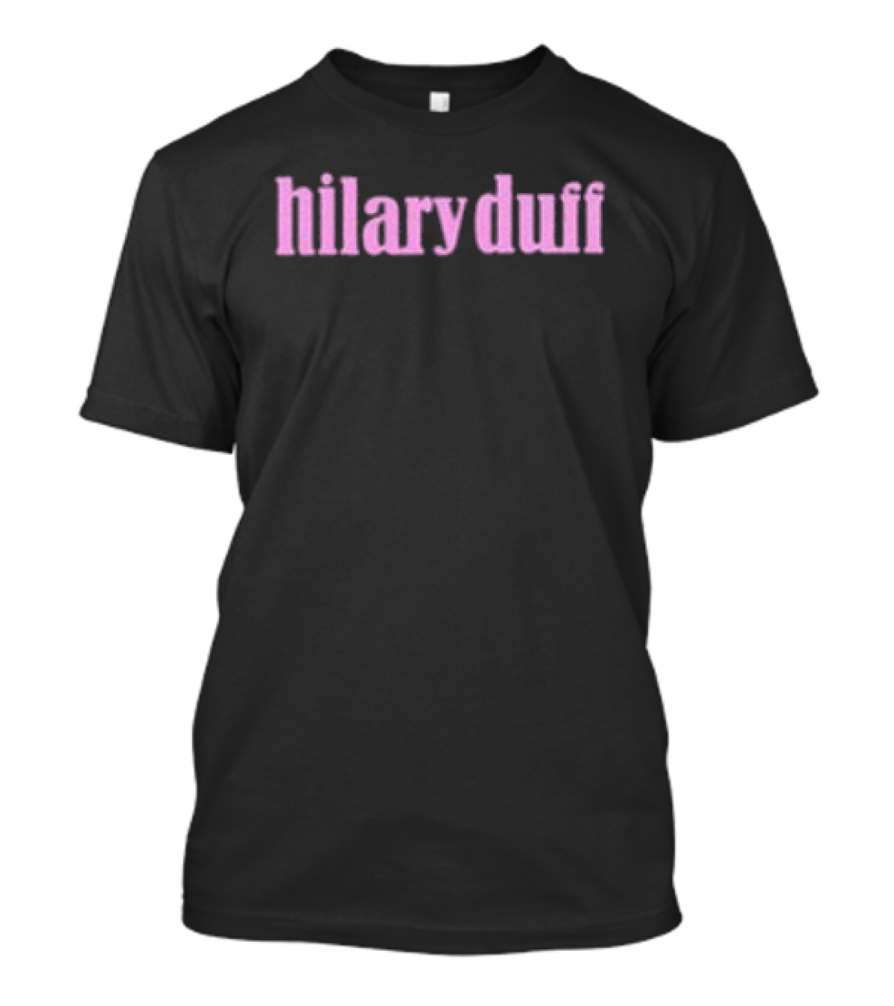 Hilary Duff Pink Retro Text Style T-Shirt