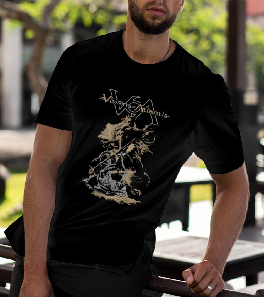Visions Of Atlantis VSA Poseidon Mythical Ocean Scene T-Shirt