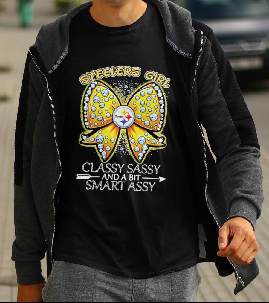 Steelers Girl Bow Classy Sassy And A Bit Smart Assy T-Shirt