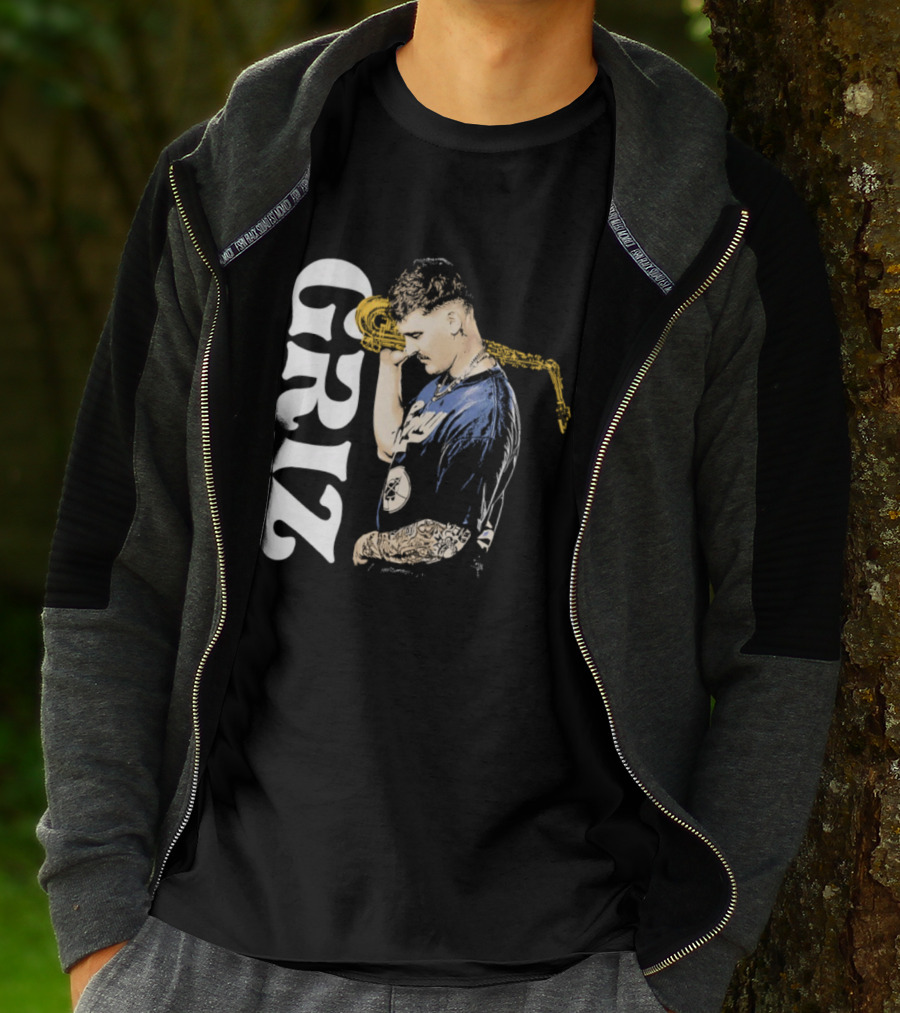 GRiZ Saxophone Player Portrait With Text T-Shirt