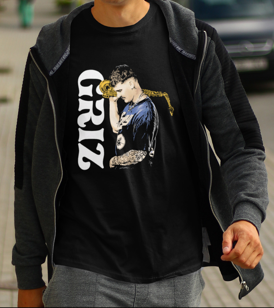 GRiZ Saxophone Player Portrait With Text T-Shirt