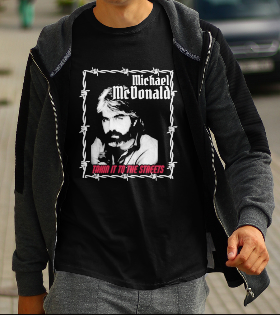 Michael McDonald Taking It To The Streets Barbed Wire Graphic T-Shirt