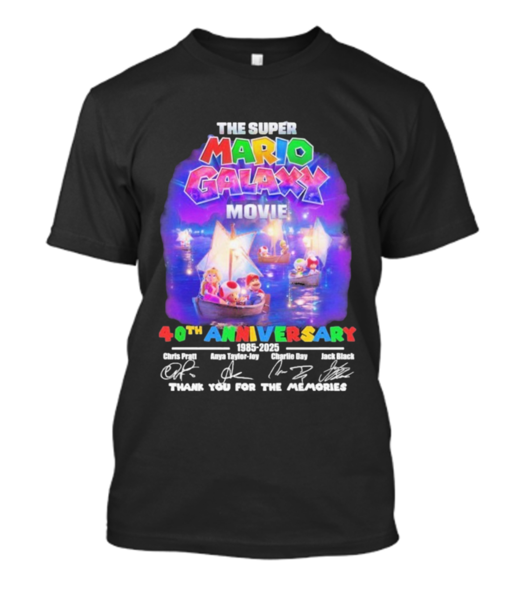 The Super Mario Galaxy Movie 40th Anniversary 1985-2025 Thank You For The Memories T-Shirt