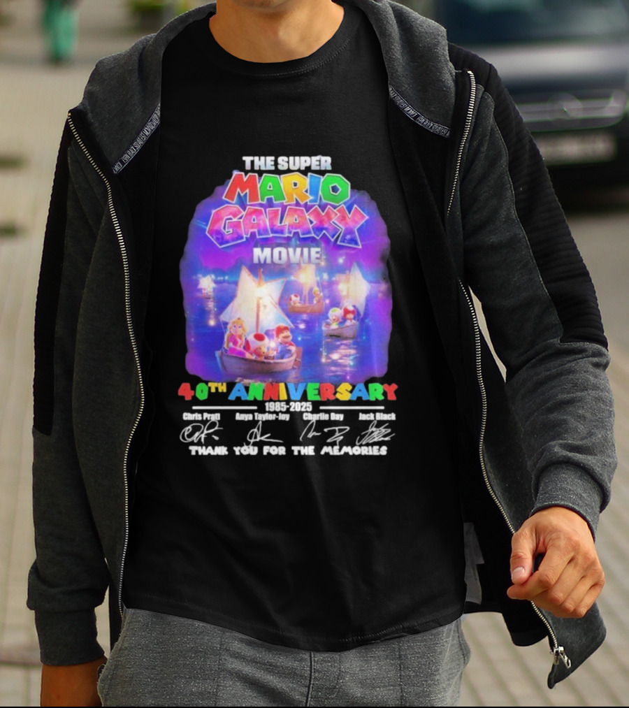 The Super Mario Galaxy Movie 40th Anniversary 1985-2025 Thank You For The Memories T-Shirt