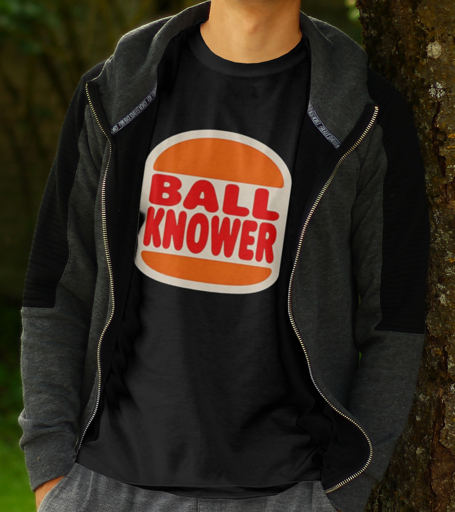 Ball Knower Parody Fast Food Logo T-Shirt