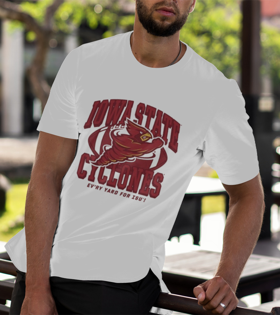 Iowa State Cyclones Ev’ry Yard For ISU Punching Mascot Football T-Shirt