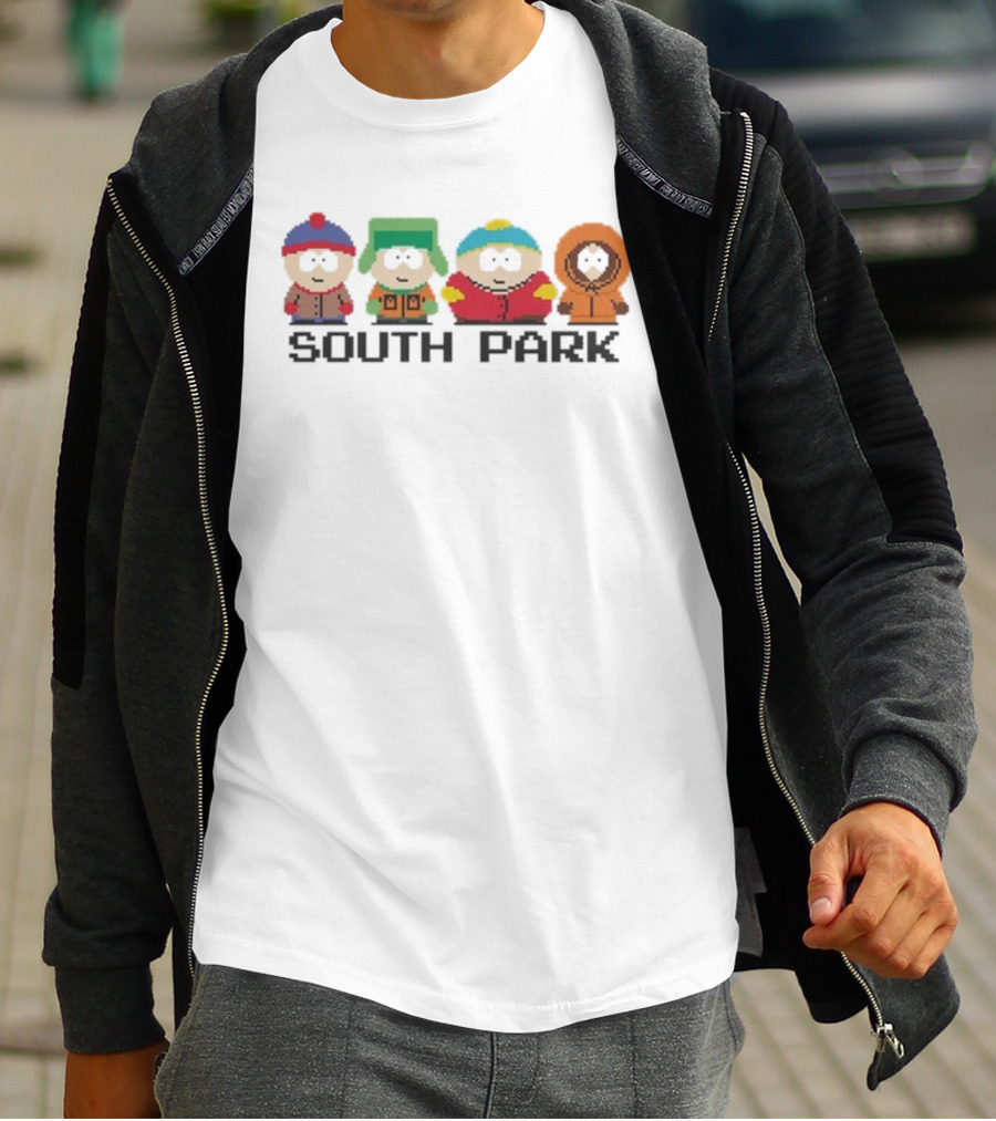 South Park Pixelated 8-Bit Characters Retro Style T-Shirt