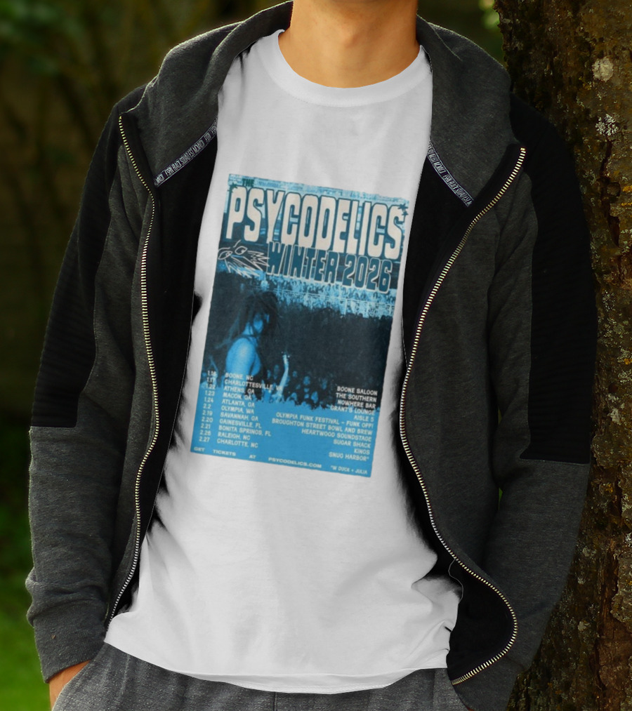 The Psycodelics Winter 2026 Tour Dates Locations And Venues T-Shirt