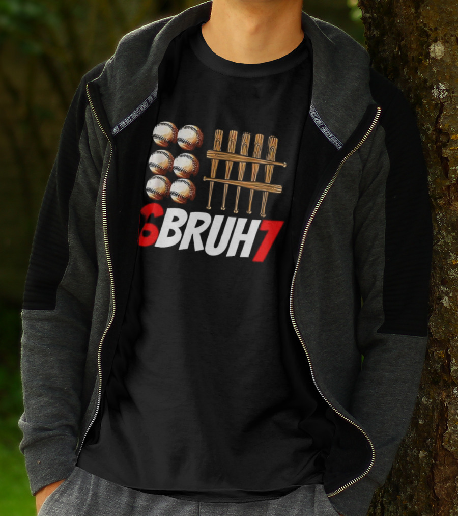 6 Bruh 7 Baseball Christmas Thanksgiving T-Shirt