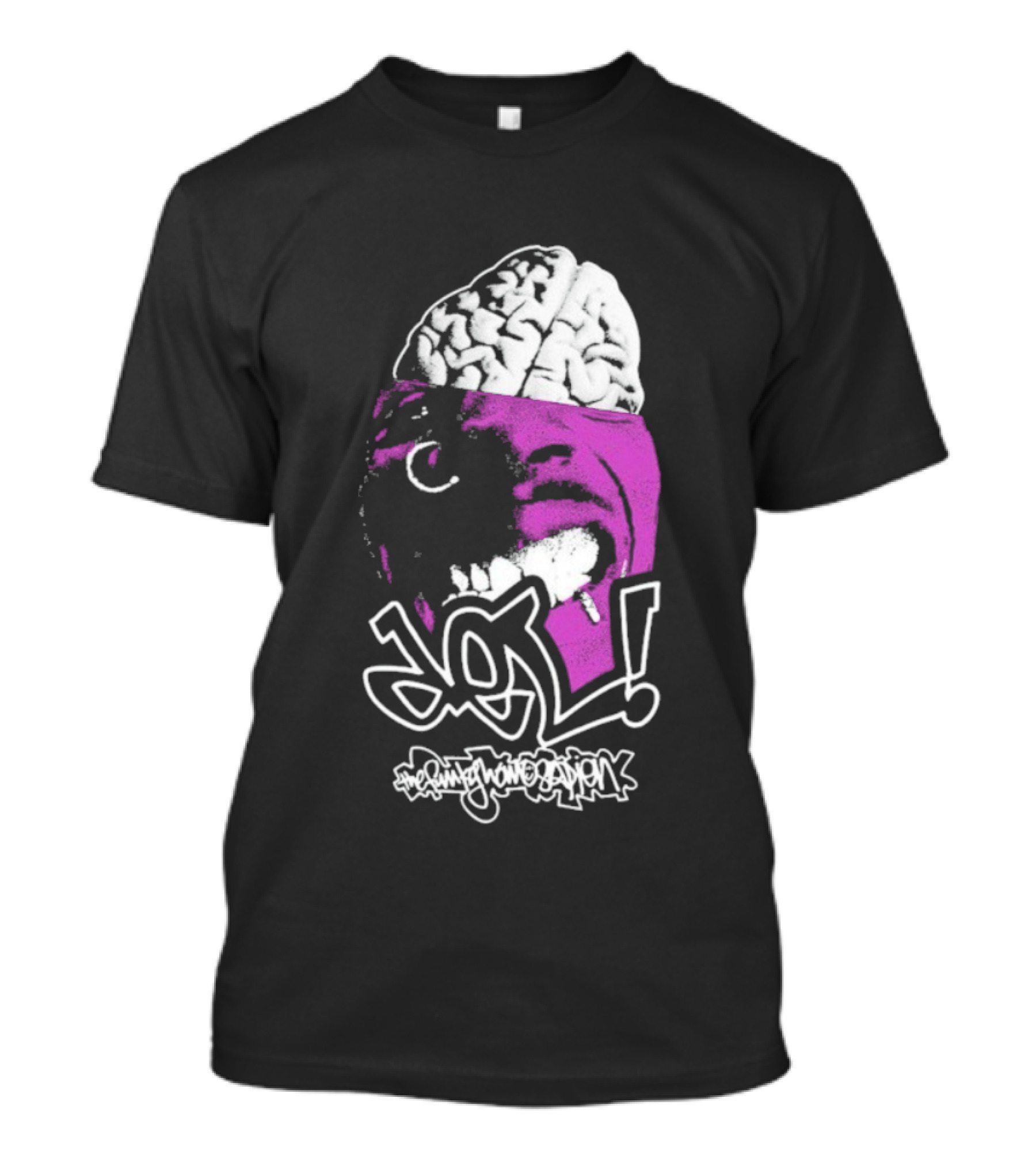 DEL Both Sides Of The Brain Face And Brain Graphic T-Shirt