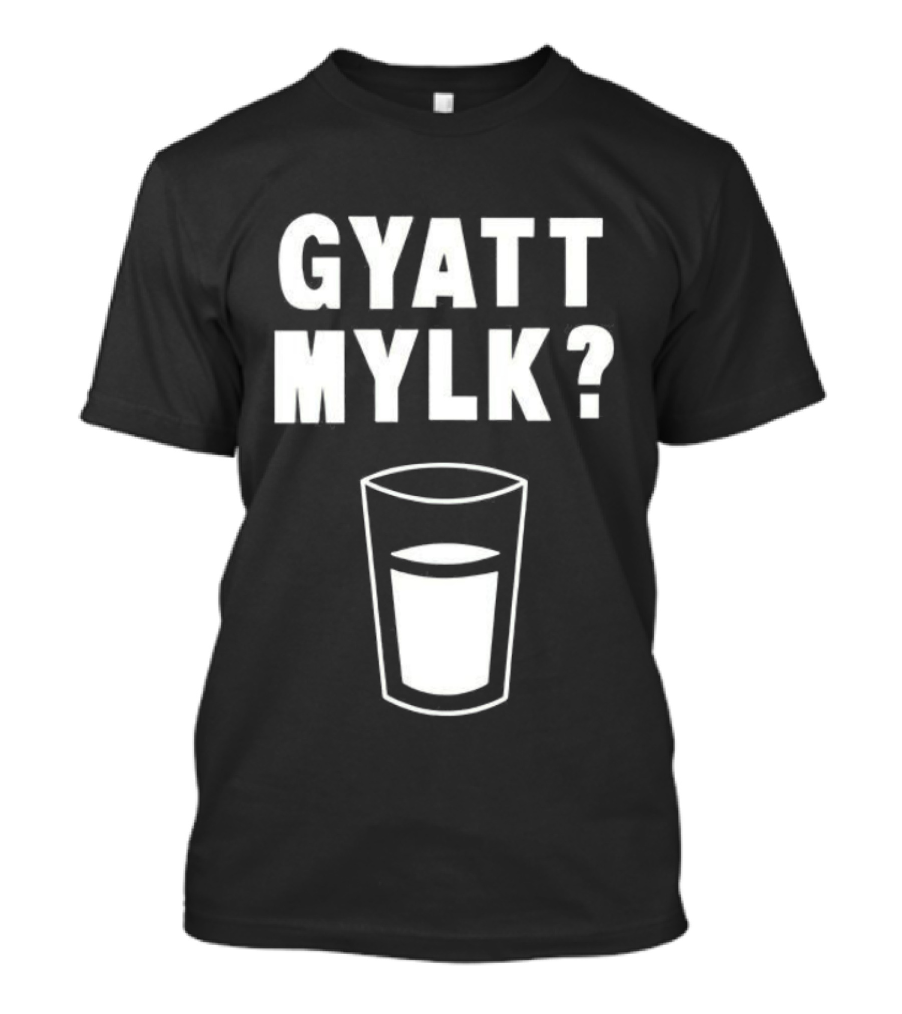 GYATT MYLK Question Mark Glass Of Milk T-Shirt