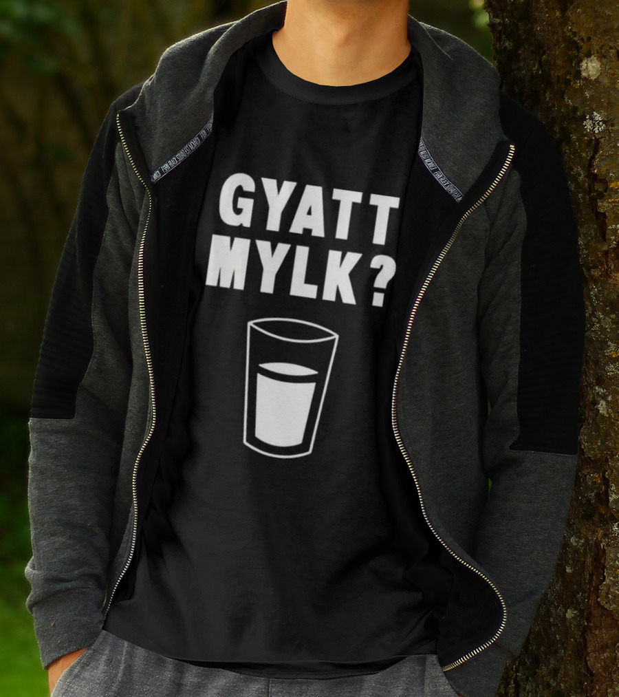 GYATT MYLK Question Mark Glass Of Milk T-Shirt
